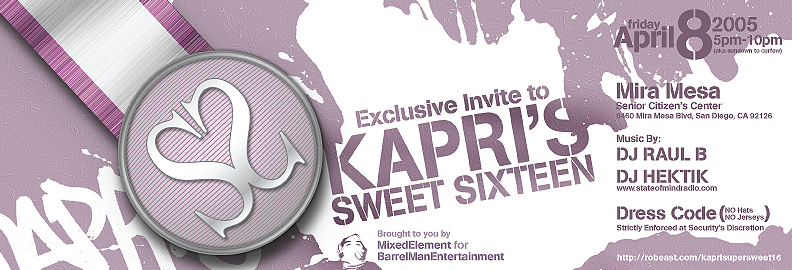 Kapri's Super Sweet 16